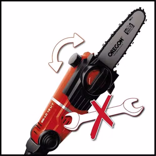 Einhell 18V PXC Cordless Pole Mounted Mini Chainsaw in Red – 4