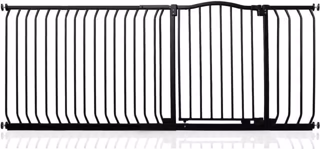 Safetots Extendable Curved Top Safety Gate in Matt Black for Doors and Stairs