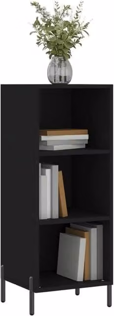 Berkfield Home Black Modern Sideboard, W: 34.5 cm, D: 32.5 cm, H: 90 cm