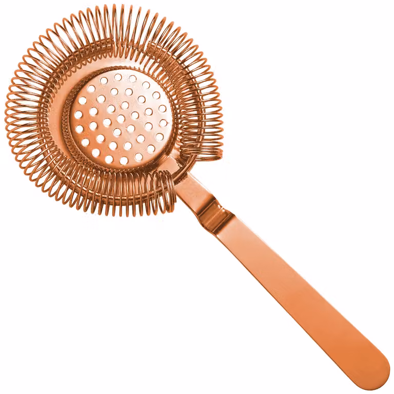 Urban Bar Copper and Bronze Calabrese Hawthorne Cocktail Strainer in Stainless Steel