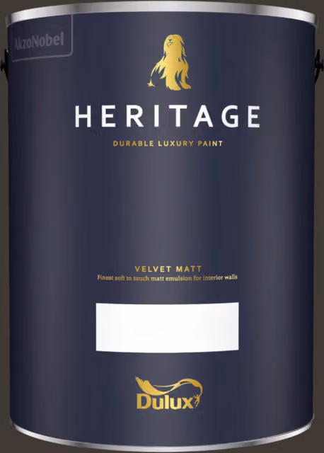 Dulux Trade Heritage Matt Dispersion Paint in Tudor Brown, 5l
