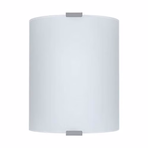 Loops Modern Wall and Ceiling Mounted Sconce in Silver and White Glass