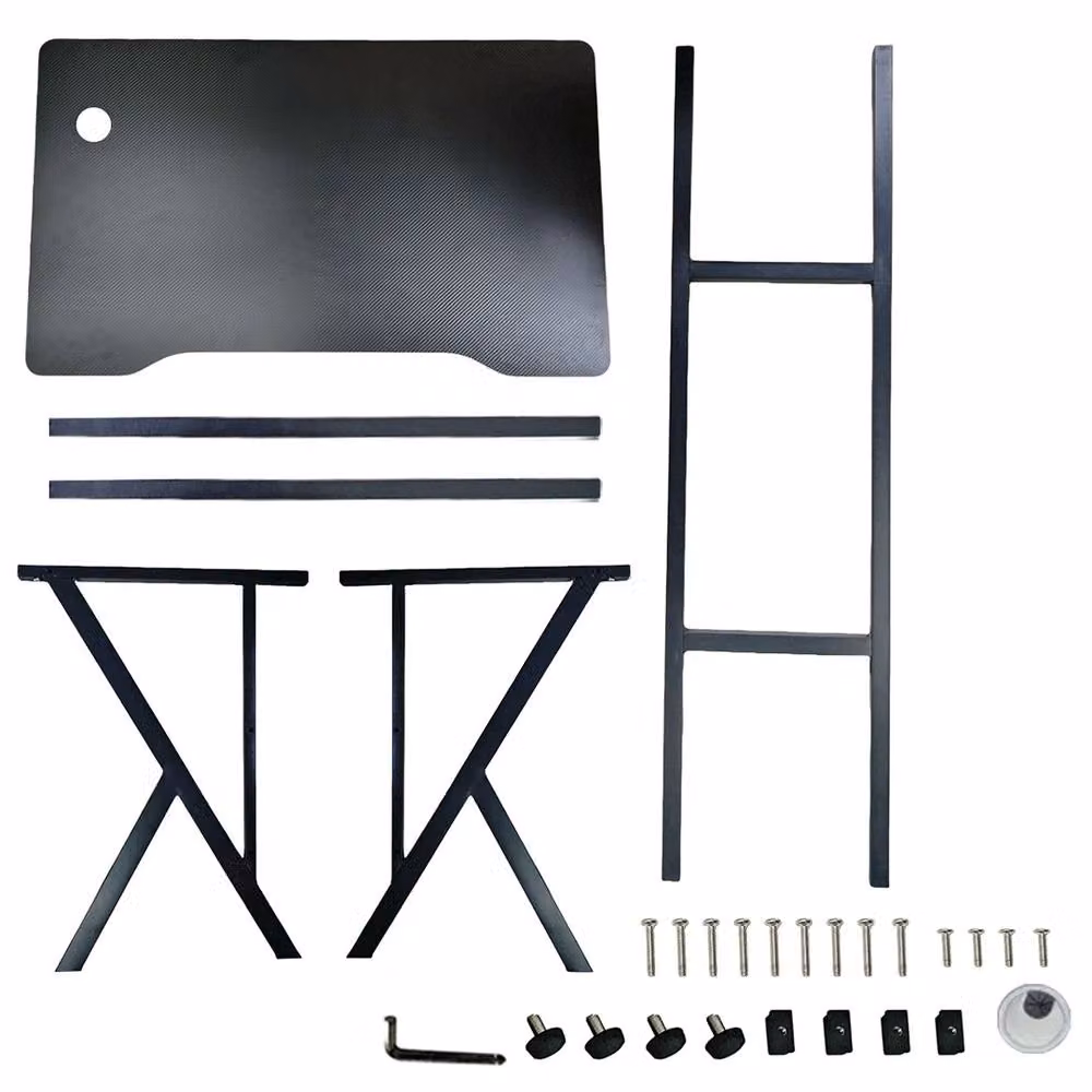 FORGEVIO Black Modern Gaming and Home Office Computer Desk, W: 120 cm, D: 60 cm, H: 75 cm – 5