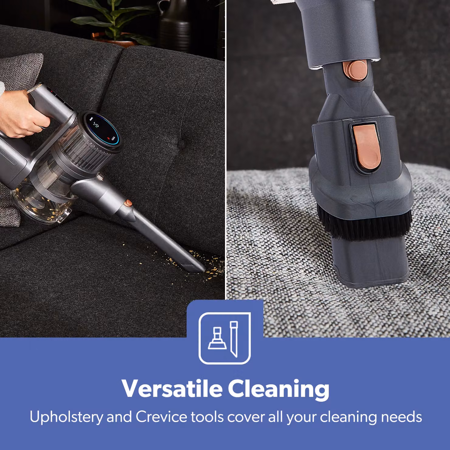 Geepas Cordless Bagless Vacuum Cleaner in Black with Bendable Wand, LED Display and 55 Minute Runtime – 5