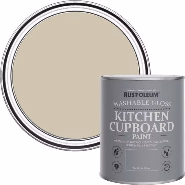 Rust-Oleum Kitchen Cupboard Paint in Gloss Finish, Silver Sage, 0.75 l