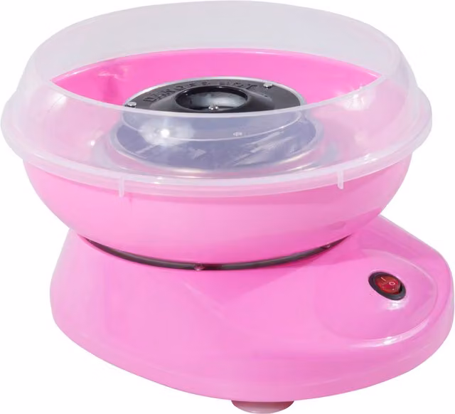 HOMCOM Electric Cotton Candy Maker Machine with Sugar Scoop, 450W, Pink