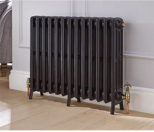 Clifton Cast Iron Horizontal Radiator in Charcoal, H 66 cm x W 60 cm – 1