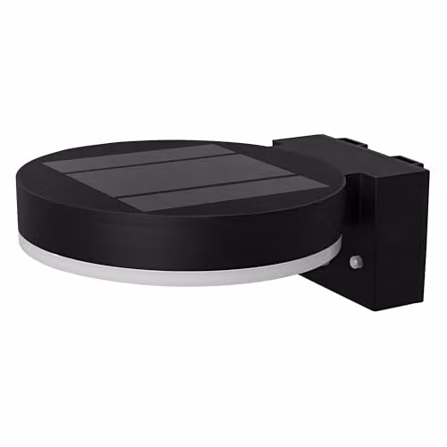 Osram Solar LED Wall Light in Black Stainless Steel with Motion and Dusk Sensors, 400lm Warm White – 1
