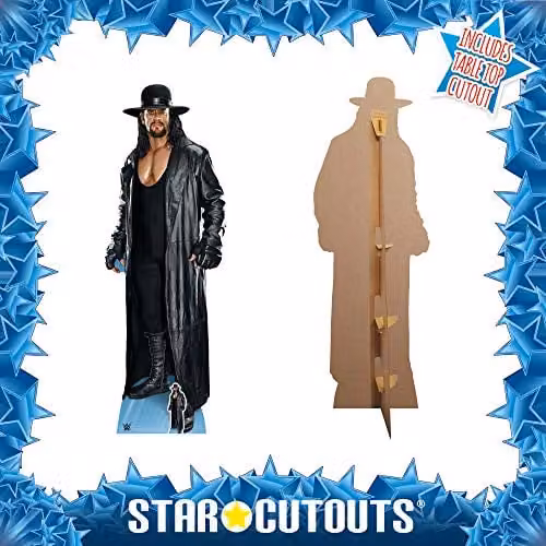 Star Cutouts Ltd Undertaker Legend Trademark Hat and Coat Cardboard Standee, Multicolour, H x W x D: 194 x 67 x 194 cm – 2