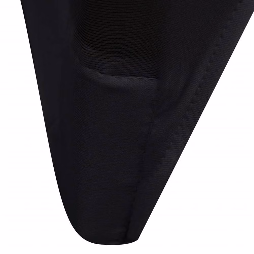 Berkfield Home 12-Piece Stretch Fabric Dining Chair Covers in Black – 6
