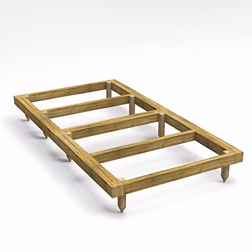 Powersheds Premium Wooden Shed Base with Pressure Treated Tanalised Timber Bearers, Brown