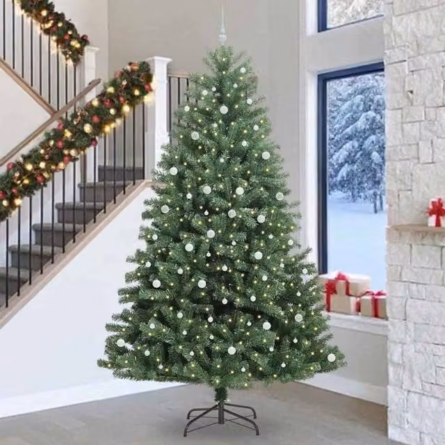 Berkfield Home Green Artificial Hinged Christmas Tree, Height: 300 cm – 1