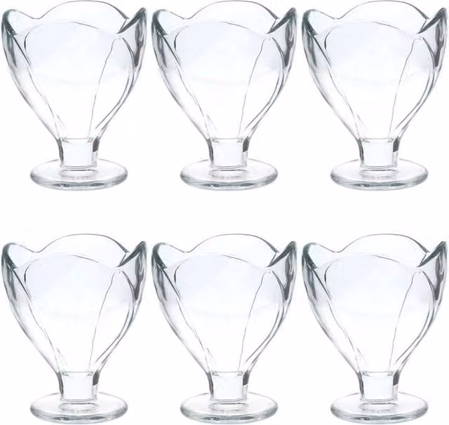 SPETLEK Set of 6 Clear Glass Dessert Bowls for Sundaes and Ice Cream – 1