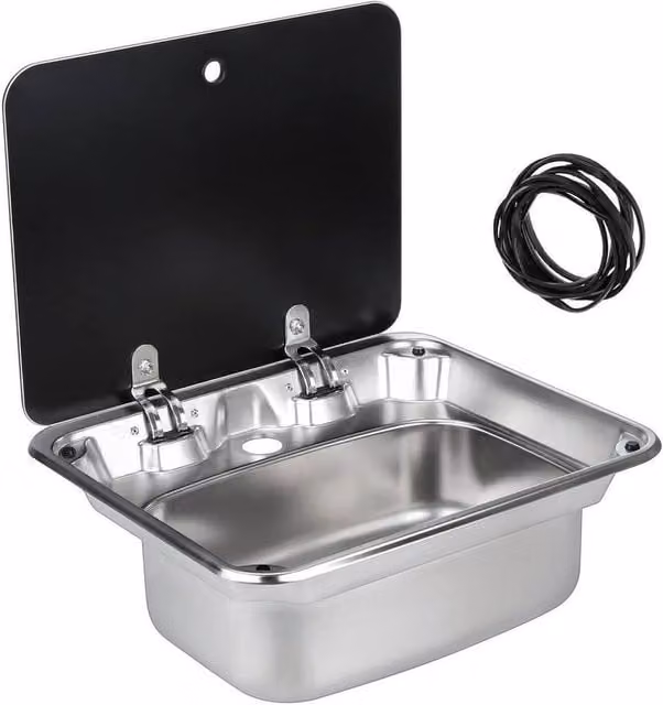 SPETLEK Stainless Steel RV Sink in Silver – 1