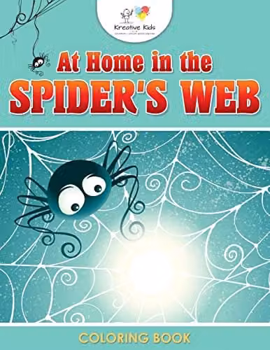 Kreative Kids At Home in the Spider's Web Multicolour Children's Colouring Book