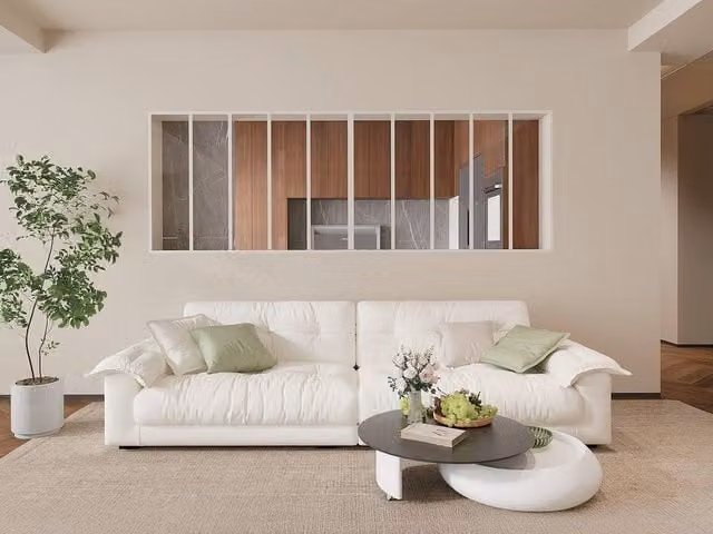 Vente-unique Powder-Coated Aluminium and Glass Workshop Glazing, White, W: 240 cm, H: 105 cm – 1