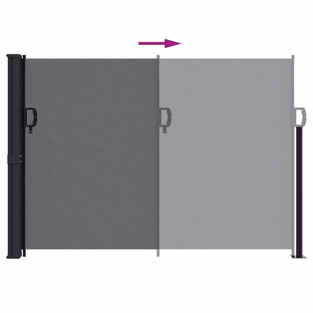 Berkfield Home Retractable Side Awning in Black, W/H: 300 x 140 cm – 2