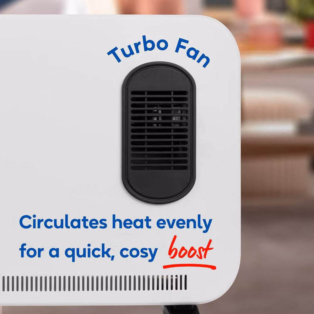 Russell Hobbs RHCVHTF2004 Digital Convector Heater, 2000W Electric with Turbo Fan and Timer, White – 5