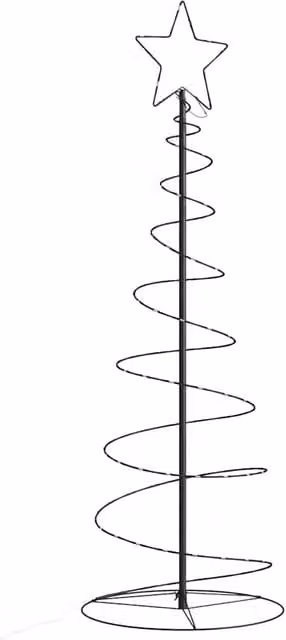 Berkfield Home Christmas Tree Light Cone with 100 Warm White LEDs, Height: 150 cm, Black