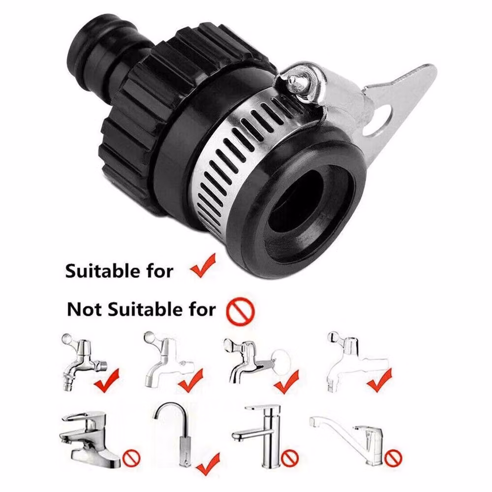 SPETLEK Universal Tap to Hose Connector Kit for 22-24mm Taps, Black – 2