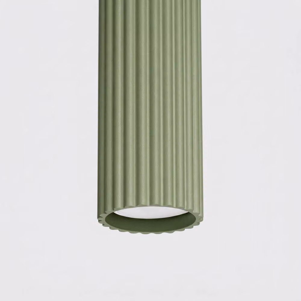 Sollux Lighting minimalist cylinder pendant lamp in pale green, W/D/H: 118 x 8 x 8 cm – 3