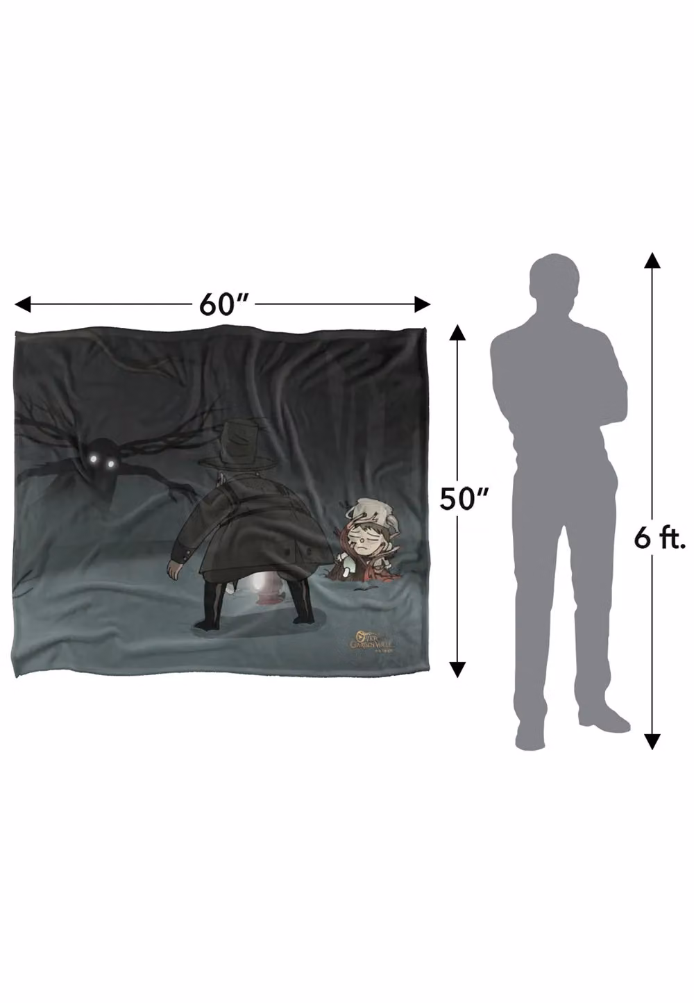 LOGOVISION Over The Garden Wall Beast Vs Woodsman Super Soft Fleece Throw Blanket, White and Multicolour, W/D/H: 152 x 127 cm – 6