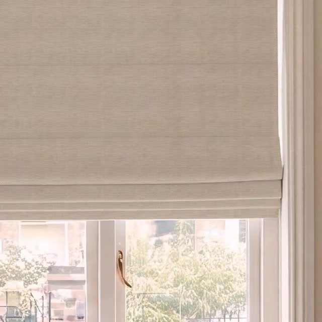 House Llewelyn-Bowen Made To Measure Roman Blind in Plain Beige Blackout Linen