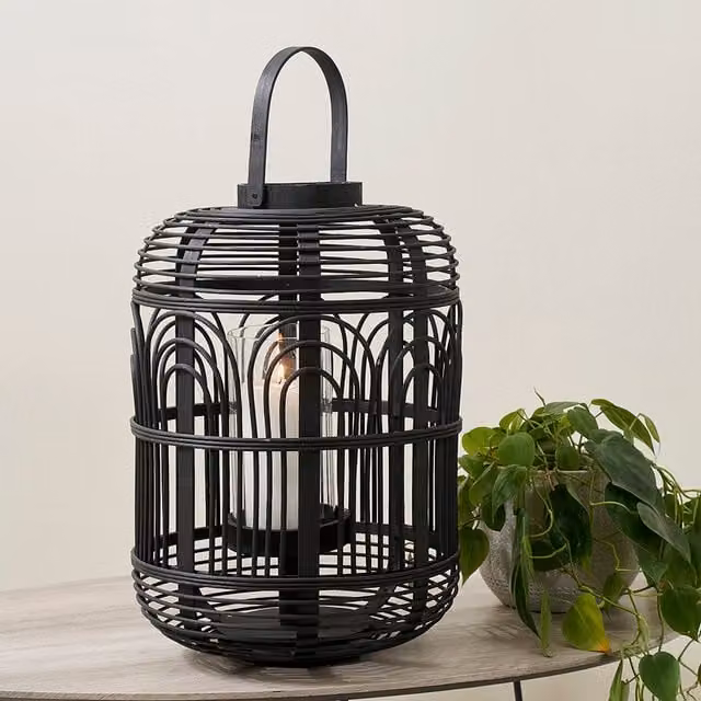Pacific Lifestyle Black Decorative Lantern Tealight Candle Holder, Height: 58 cm