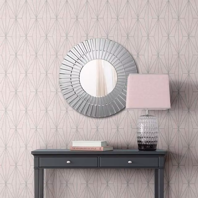 Muriva Darcy James Aspen Geo Pink and Silver