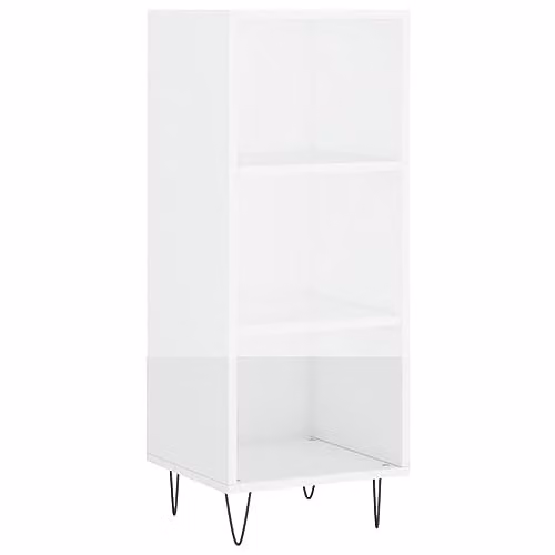 vidaXL Modern High Gloss White Sideboard in Engineered Wood W/D/H: 34.5 x 32.5 x 90 cm