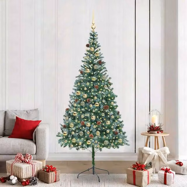 Berkfield Home Artificial Green Christmas Tree with Stand, Height: 210 cm