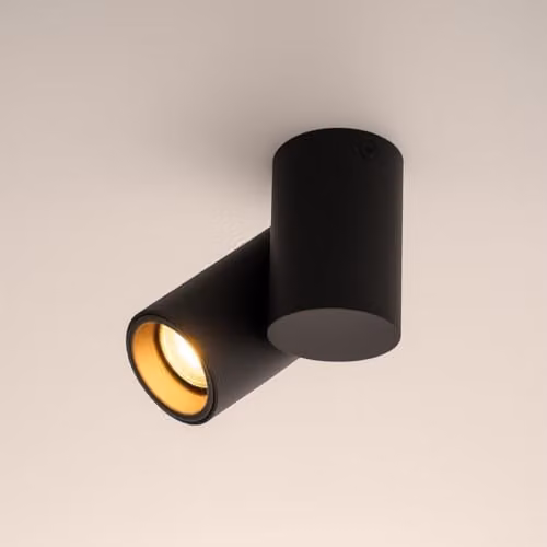 CGC Lighting Modern Black Adjustable Round GU10 Ceiling Spotlight – 1