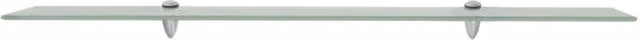 Berkfield Home Modern Floating Glass Shelves, 2 Pack, Clear, W: 100 cm, D: 20 cm