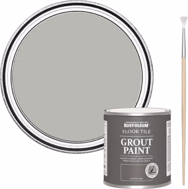 Rust-Oleum Waterproof Floor Grout Paint in Grey Tree, 250 ml