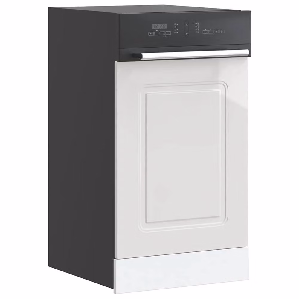 Berkfield Home Kalmar Decorative Dishwasher Panel, High Gloss White, W: 45 cm, D: 1.5 cm, H: 67 cm – 2