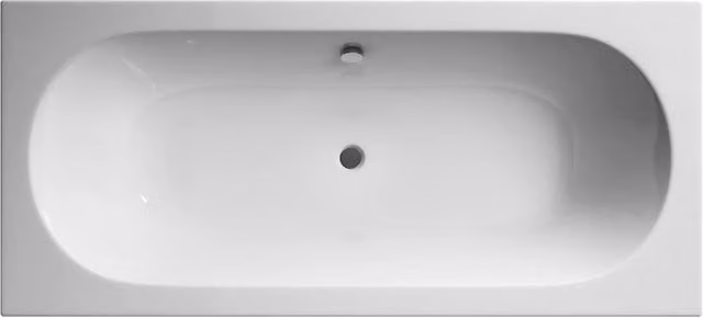 Balterley Round Reversible Double Ended Acrylic Bath with Legs, White, W/D/H: 177 x 70 x 70 cm