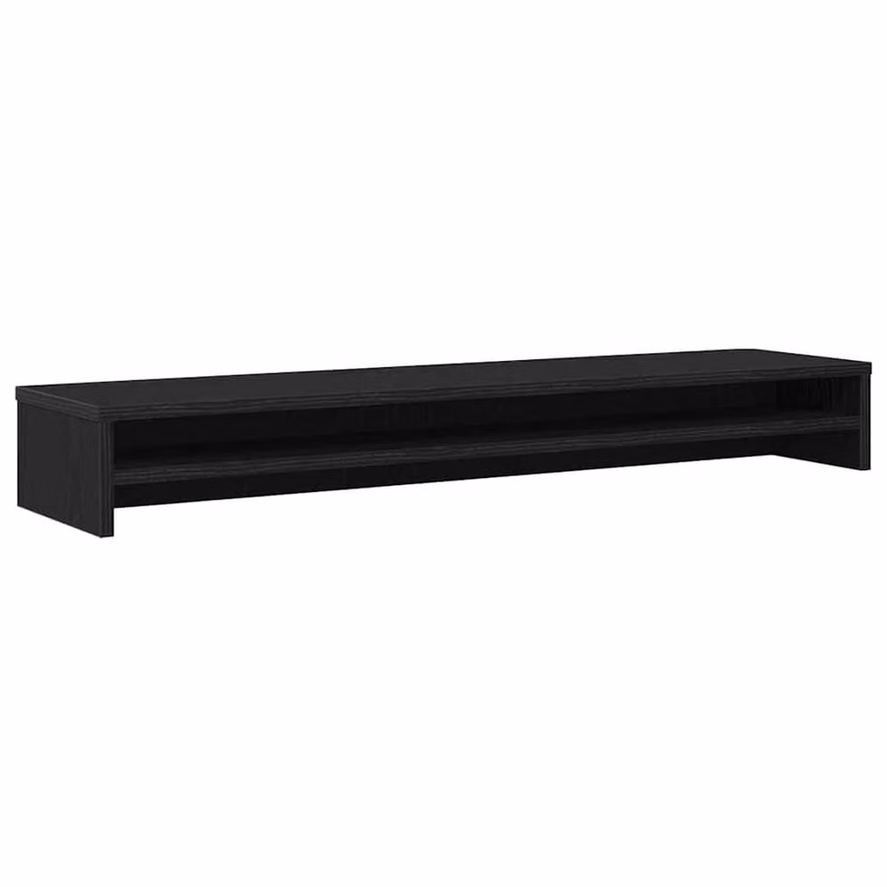 Berkfield Home Monitor Stand in Black Oak, W/D/H: 100 x 24 x 13 cm – 2