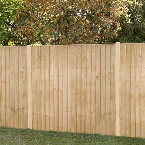 Forest Garden Brown Impregnated Wood Closeboard Fence Panel Pack of 3, H: 182.88 cm, W: 167.64 cm – 2