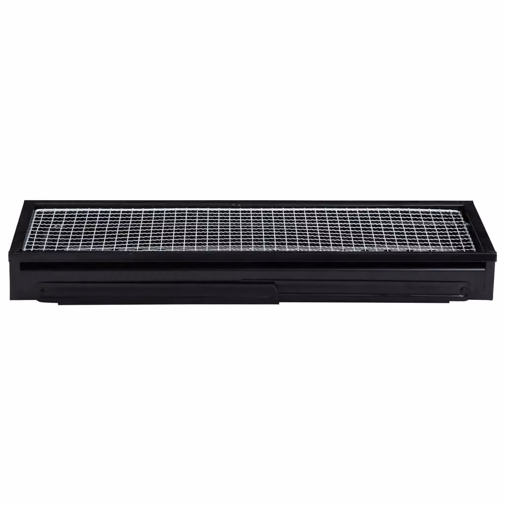 Berkfield Home Portable Steel Charcoal Camping BBQ Tabletop Grill, Black, W: 60 cm, D: 22.5 cm, H: 33 cm – 2