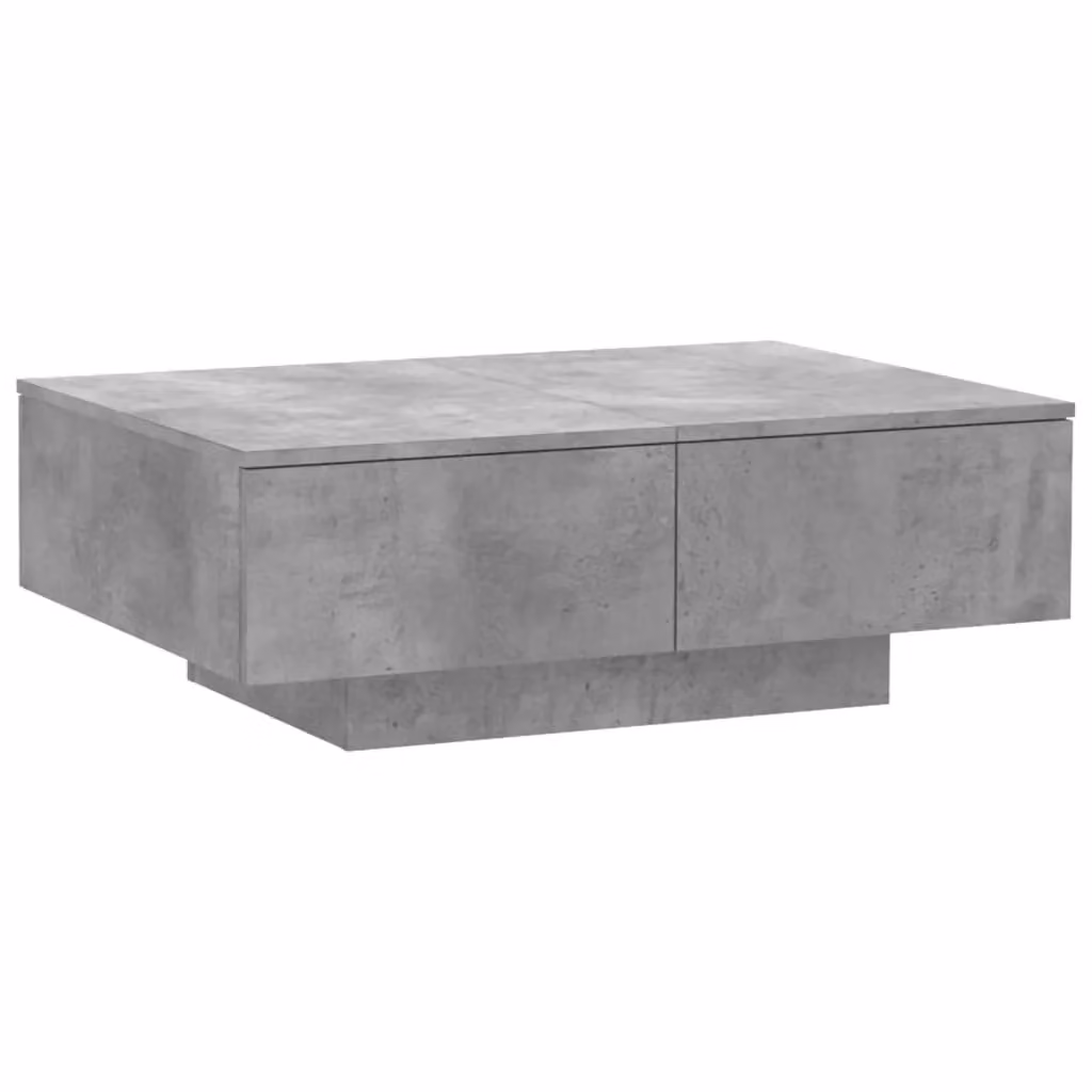 Berkfield Home Modern Rectangular Coffee Table in Concrete Grey, W/D/H: 90 x 60 x 31 cm – 2