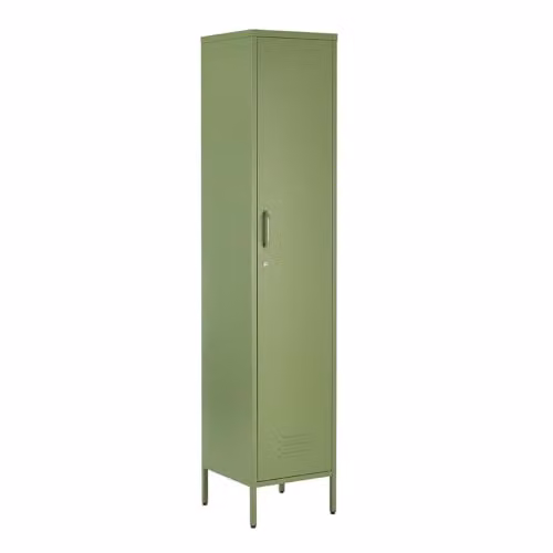 Moderna Metal Locker Cabinet with Lockable Storage and Internal Shelves, Blue and Green, H x W x D: 180 x 38.5 x 38.5 cm
