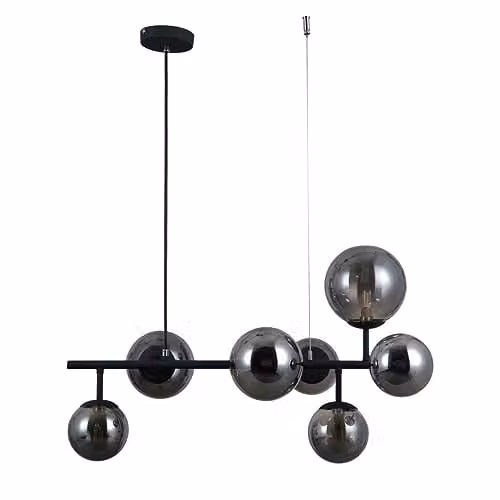 Netlighting Frontera Modern 7 Light Bar Pendant Ceiling Light in Black and White with G9 Bulbs