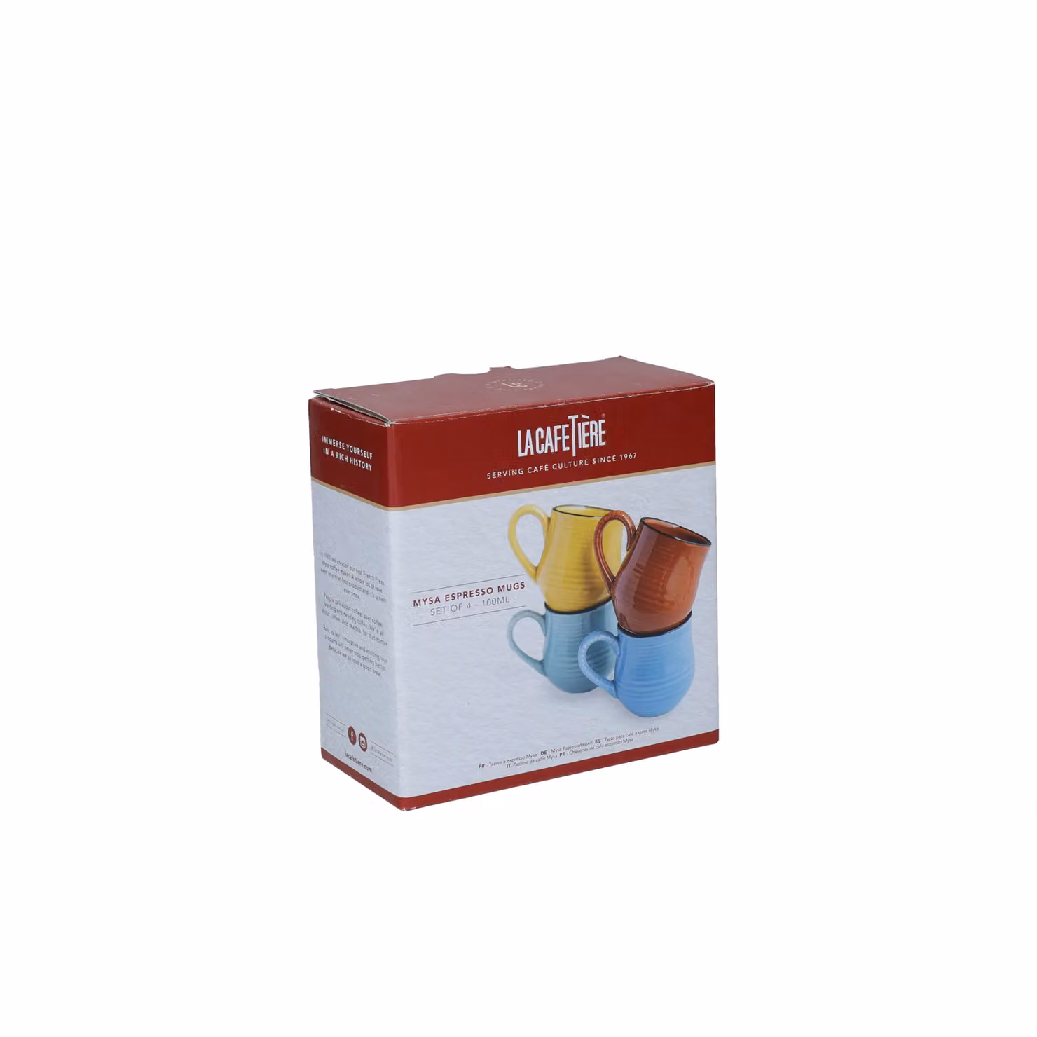 La Cafetiere Mysa Ceramic Espresso Mugs, Set of Four, Multicolour, 100ml – 3