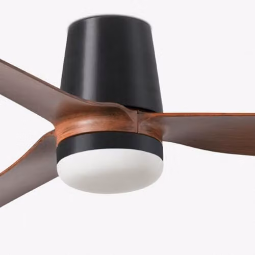 Netlighting Punt Tub 132cm LED Ceiling Fan in Black and Brown with 20W Light – 3