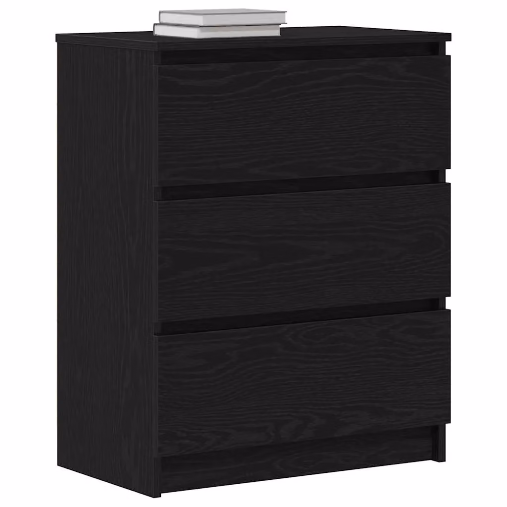 Berkfield Home Black Oak Sideboard, W/D/H: 60 x 35 x 76 cm – 2