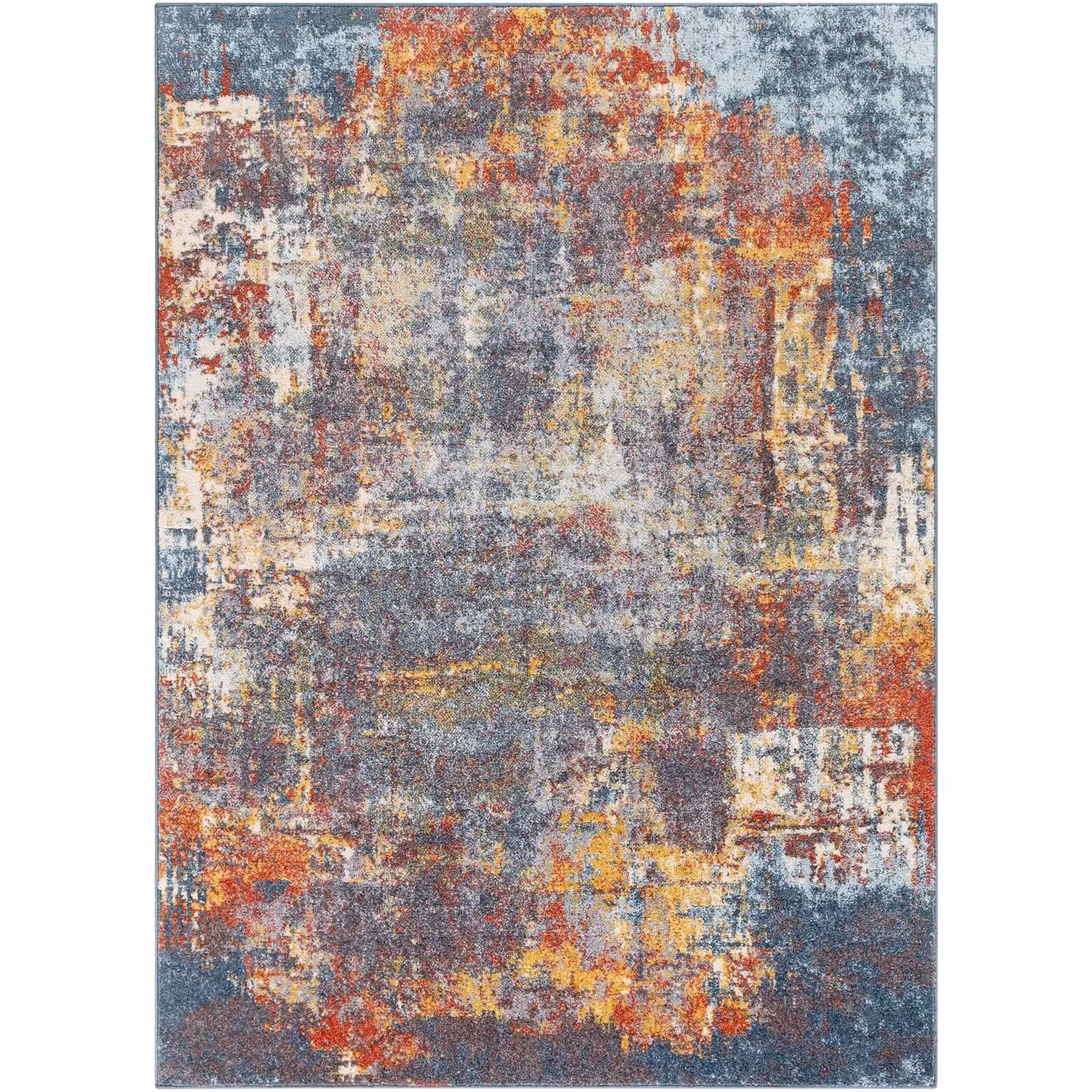 Livabliss Ankara Abstract Blue and Beige Modern Marble Rug, W: 140 cm, L: 200 cm – 2