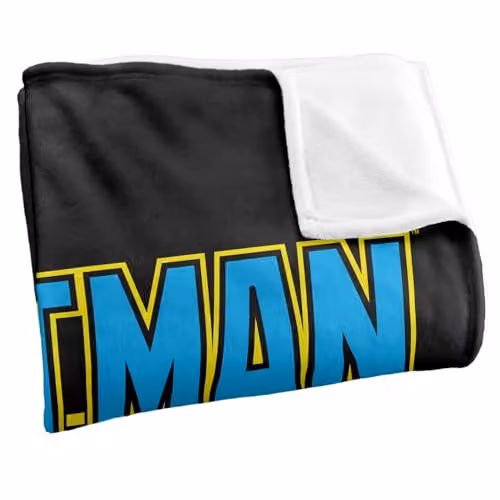Warner Bros. Batman Leaping Over Gotham Super Soft Fleece Throw Blanket, Multicolour, W: 91.44 cm x D: 91.44 cm x H: 147 cm – 2