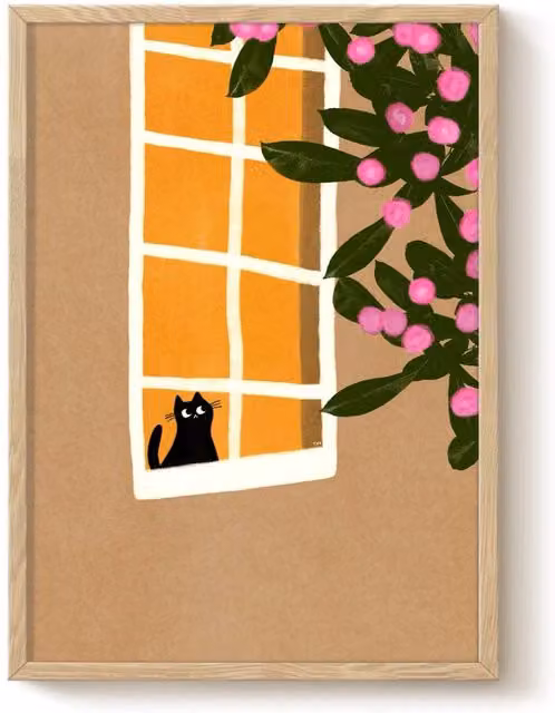 The Paper Tail Window Gazing Multicolour Paper Print, A5