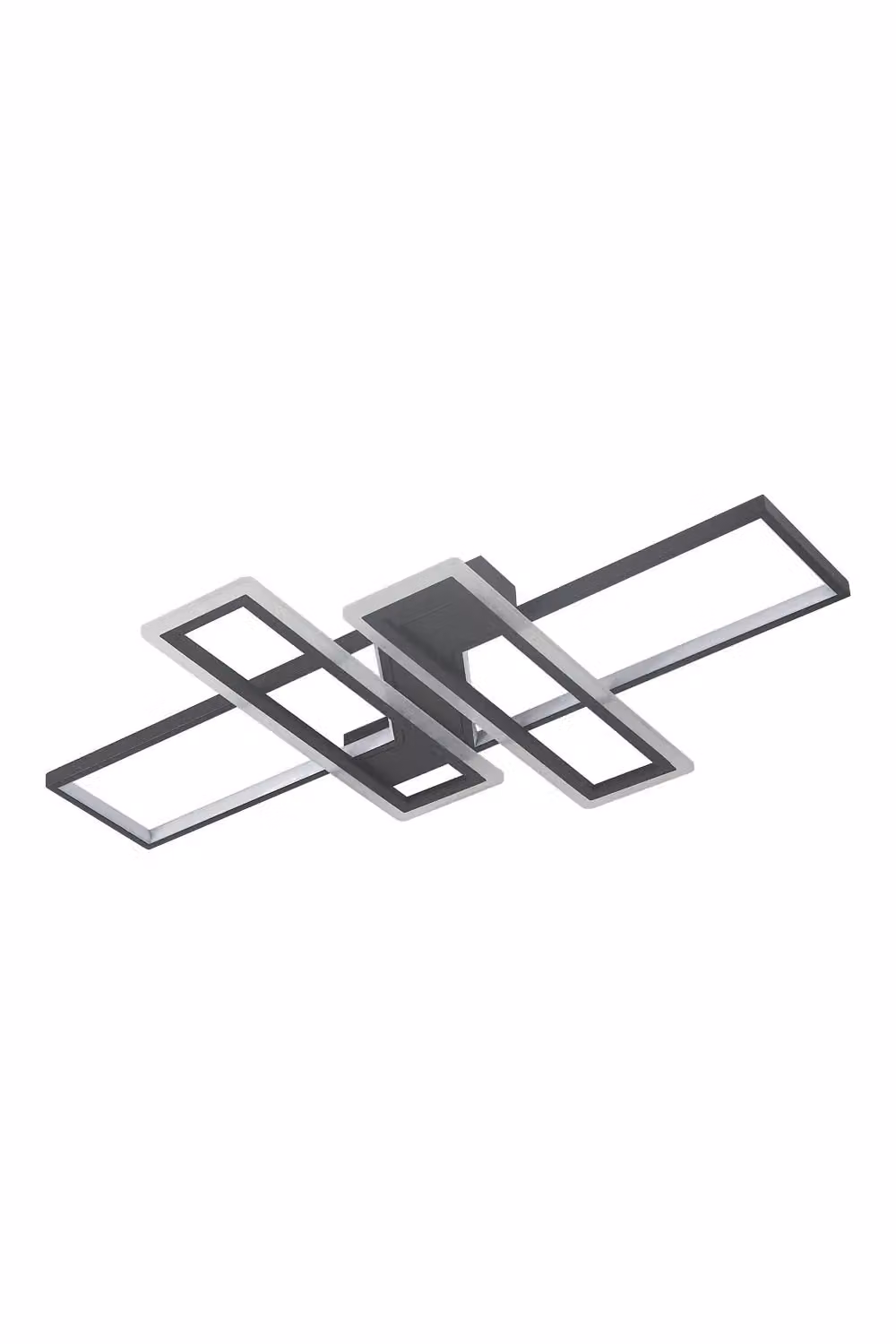 Living and Home Modern Rectangular Geometric Black Metal LED Ceiling Light – 4