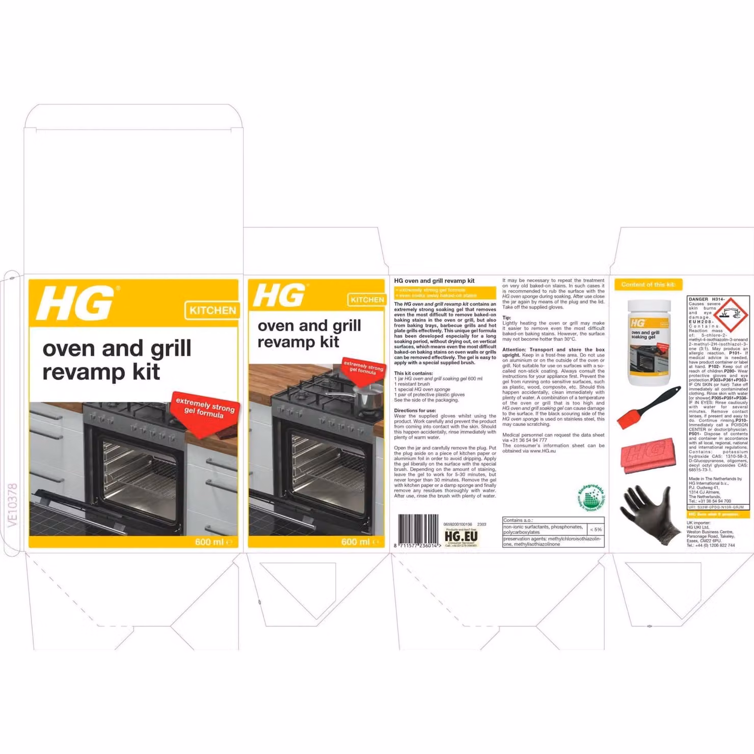 HGL HG Oven and Grill Revamp Kit 600ml in White – 2